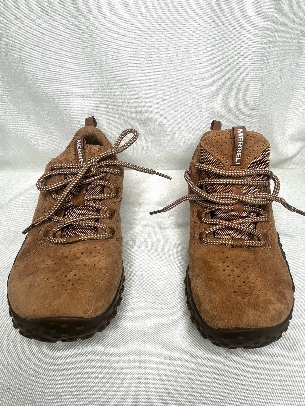 🌿Merrell Wrapt Barefoot Suede Hiking Shoes Women’s 7.5 Tobacco Like New